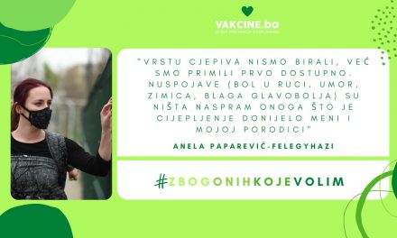 Lično iskustvo vakcinacije protiv COVID-19: Anela Paparević-Felegyhazi