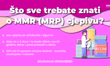 MMR (MRP) cjepivo je sigurna i dobra zaštita za vaše dijete