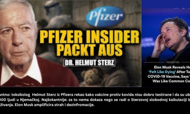 Helmut Sterz, Pfizerov toksikolog i tvrdnje oko kovid vakcina i smrtnosti
