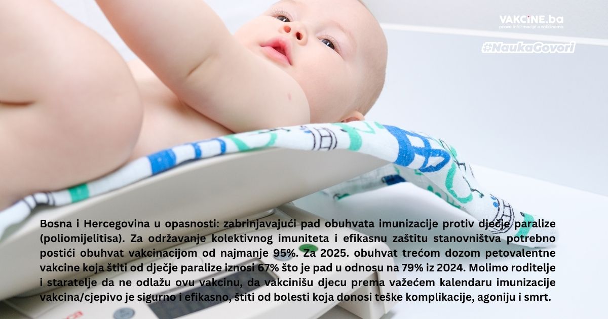U opasnosti eradikacija dječje paralize: Zabrinjavajući pad vakcinacije protiv dječje paralize u Bosni i Hercegovini