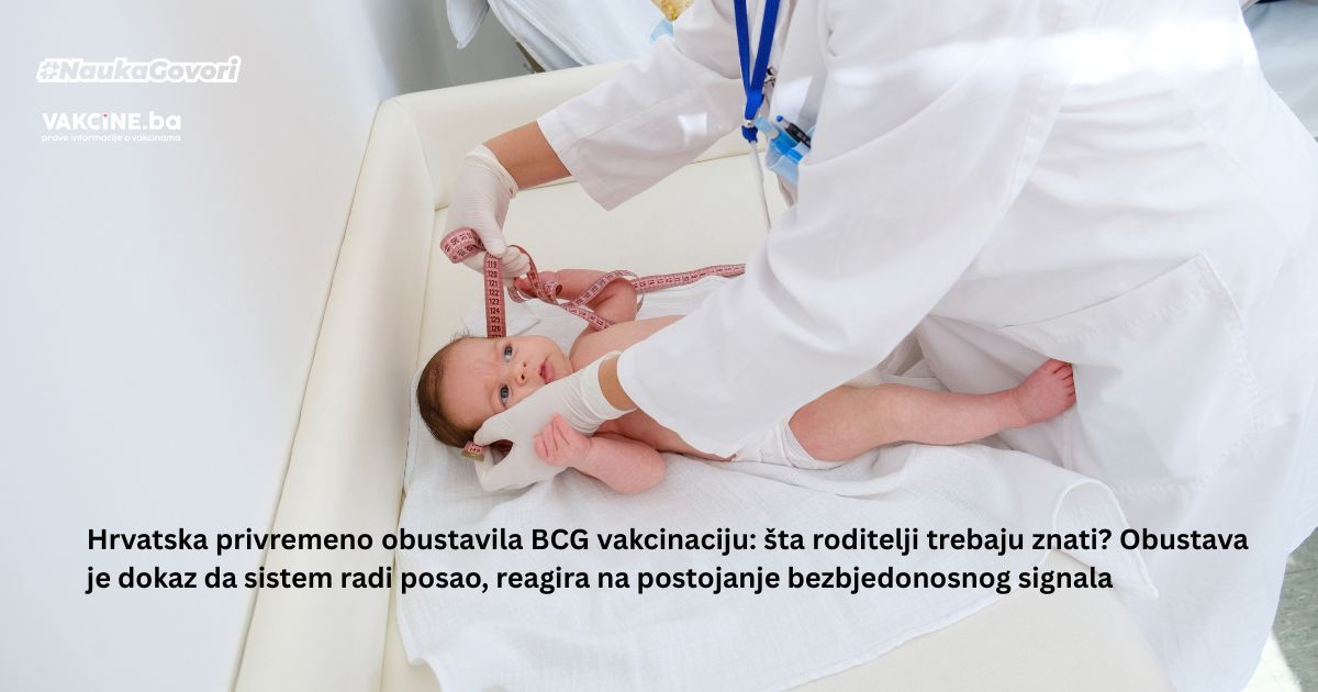 Hrvatska privremeno obustavila BCG vakcinaciju: šta roditelji trebaju znati?