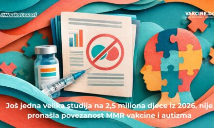 Još jedna velika studija na 2,5 miliona djece iz 2026. nije pronašla povezanost MMR vakcine i autizma